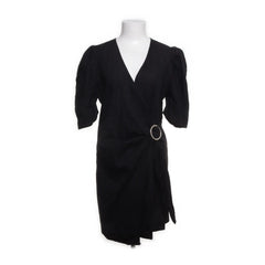 Rut & Circle | Zwarte Wrap Jurk Met Gesp