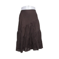 H&M | Donkerbruine rok met asymmetrische ruches