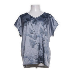 Cream | Grijze zijden blouse