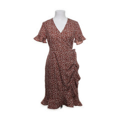 ONLY | Bruin, Wit, Meerkleurig - Wikkeljurk