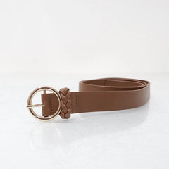 Bruine Gevlochten Ceintuur