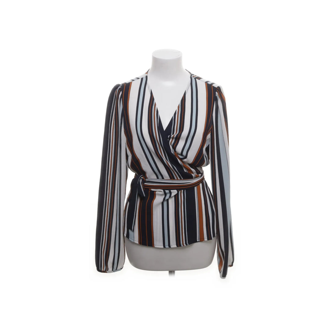 OVS | Wit, Blauw, Meerkleurig - Wikkelblouse