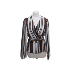 OVS | Wit, Blauw, Meerkleurig - Wikkelblouse