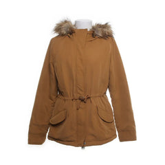 ONLY | Camel parka met imitatiebontkraag