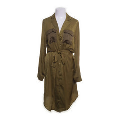 Ichi | Groen - Blousejurk