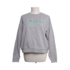 Holly & Whyte by Lindex | Grijze sweater met groene tekstprint