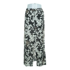 Rue de Femme | Zwarte bloemen maxi rok