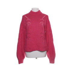 Gina Tricot | Fuchsia gebreide trui met opengewerkte details