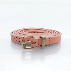 Roze Leren Smalle Riem