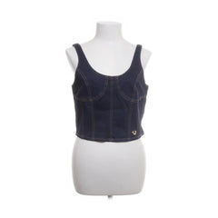 True Religion | Donkerblauwe denim crop top