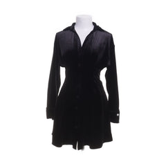 Zara | Zwarte overhemdjurk van fluweel