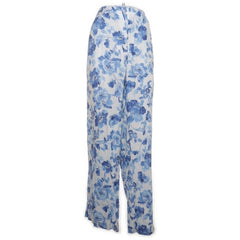 Mango | Blauwe Bloemenprint Broek