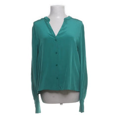 Diane von Furstenberg | Groene zijden blouse