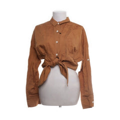 Josh V | Bruine cropped knoop-blouse