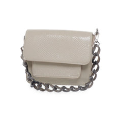 Beige Crossbody Tas Kettingdetail