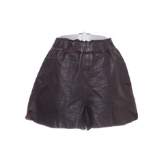 Catwalk Junkie | Bruine Leren Shorts