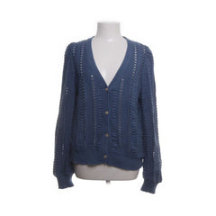 Indian | Blauw opengewerkt vest met knopen