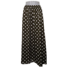 Culture | Bruine stippen maxi-rok