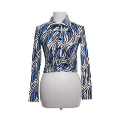 Noa Noa | Wit, Blauw, Zwart - Crop top