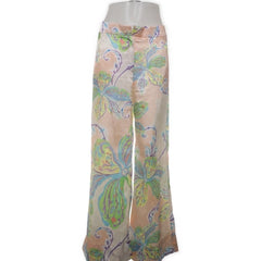 Blue Bay | Pastelkleurige bloemenprint broek