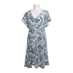 Ellos | Blauwe bloemenprint jurk