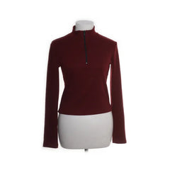 Bershka | Bordeaurode fleece trui met halve rits