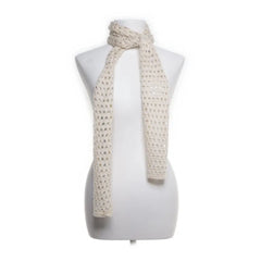 Monki | witte gehaakte sjaal