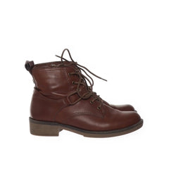 Tamaris | Bruine Leren Enkellaarsjes