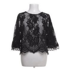 Alexis | Zwarte kanten blouse