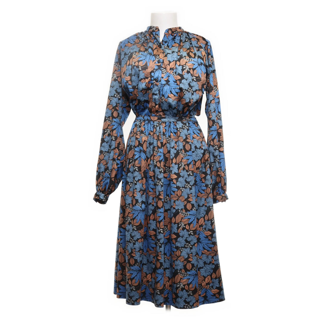 Zwart, Blauw, Oranje - Maxi jurk