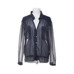 Tommy Hilfiger Denim | Donkerblauwe Transparante Polkadot Blouse