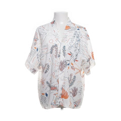 Kimono | Witte bloemenprint blouse