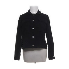 Overshirt | Zwarte korte knopjesjas