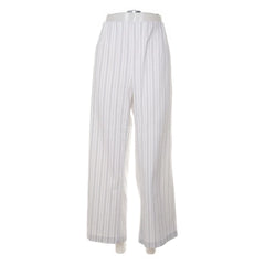 Ted Nicol | Witte gestreepte wijde broek