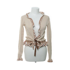 Twinset | Beige Gebreide Ruche Vest