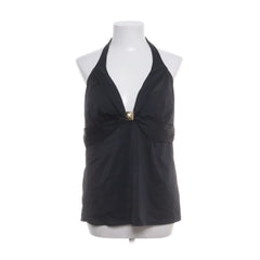 Tropical Escape | Zwarte halter tanktop