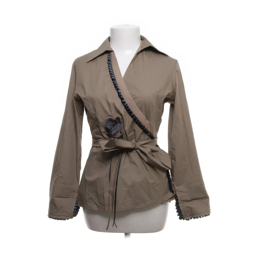 Viva Paquita | Bruin - Wikkelblouse