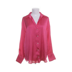 Zara | Roze satijnen blouse met knopen