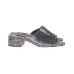 ONLY | Grijze Fluwelen Muiltjes