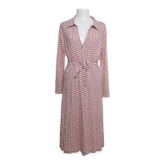 Vera Velour | Roze geometrische maxi-jurk