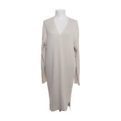 Comma | Beige V-hals Sweaterjurk