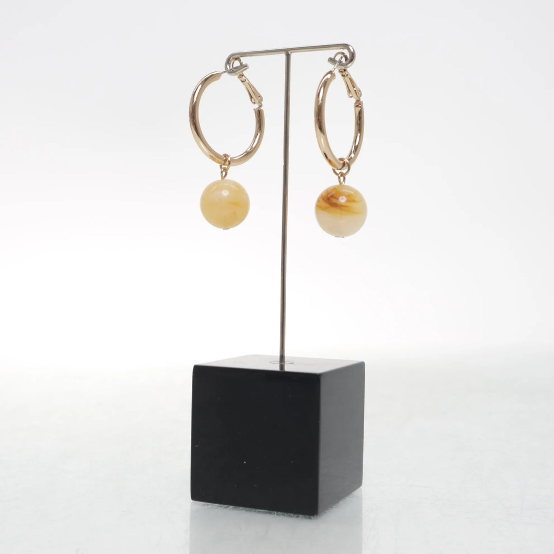 Goud, Beige - Oorbellen