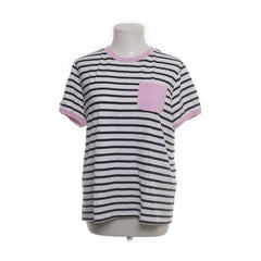 ASOS|Wit-zwart gestreept T-shirt met roze details