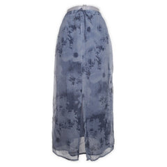 Vicini | Grijze bloemenprint maxi-rok