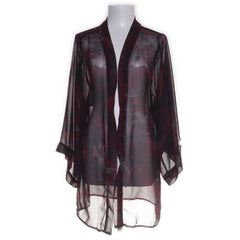 Geena | Bordeaux Doorzichtige Kimono