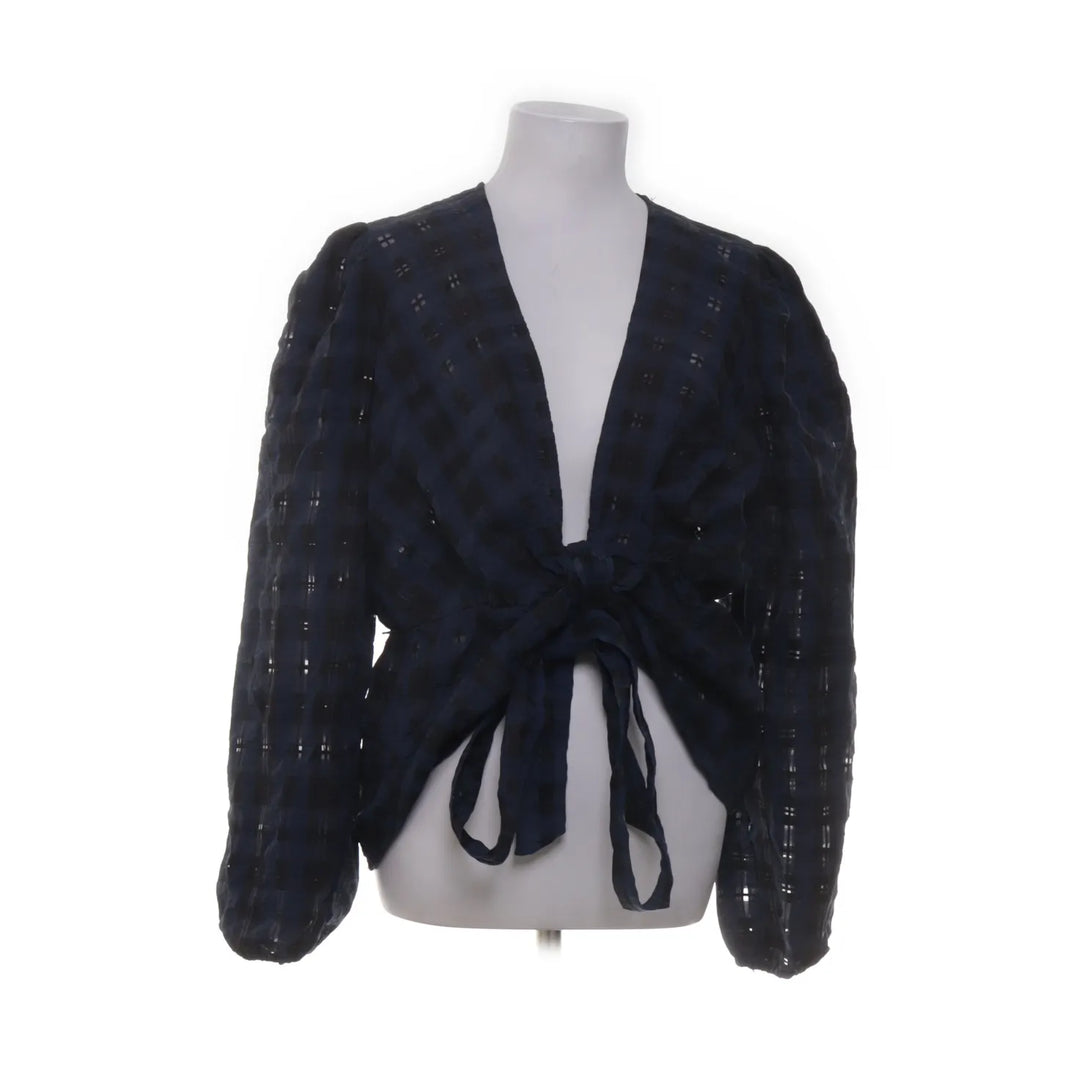 Liberté Essentiel | Blauw, Zwart - Wikkelblouse