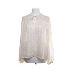 Neo Noir | Beige doorschijnende blouse