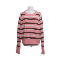 Monky | Roze en bruine gestreepte trui