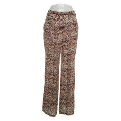 By-Bar Amsterdam | Bruine bloemenprint broek