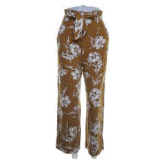 Zara | Bruine bloemenprint broek